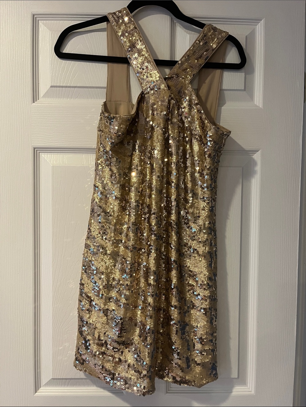 Rachel Zoe Gold Sequin Party Dress